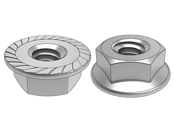 ASME B18.16.4.1 Dado flangiato esagonale (con denti antiscivolo)