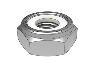 ASME B18.16.6.8 Dado sottile esagonale con inserto bianco non metallico tipo NTM